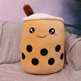 img 2 attached to 🧸 19.6 Inch Brown Pearl Milk Tea Bubble Plush Pillow - MDXMY Soft Boba Tea Stuffed Toy - Home Hug Pillow Gift (Brown, 19.6 in)