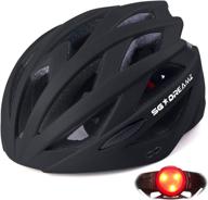 🚴 enhanced safety and versatility: adult helmet with led light and detachable visor for cycling enthusiasts - suitable for men and women - adjustable head size 21.6" to 24" (m to l) logo