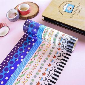 img 3 attached to 60-Piece Set of Decorative Colored Washi Tape for Scrapbooking, Bullet Journals, DIY Crafts, Gift Wrapping, Planners - Wide 15mm Roll Size, Ideal for Kids and Adults