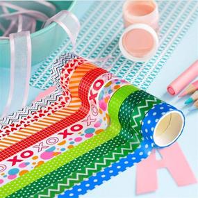 img 2 attached to 60-Piece Set of Decorative Colored Washi Tape for Scrapbooking, Bullet Journals, DIY Crafts, Gift Wrapping, Planners - Wide 15mm Roll Size, Ideal for Kids and Adults