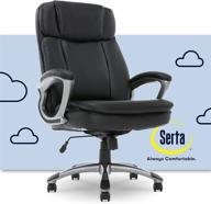 💺 serta big &amp; tall ergonomic executive office chair with high back, all-day comfort and lumbar support, bonded leather, black logo