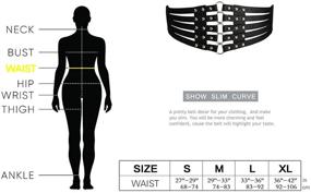 img 2 attached to Fashion Womens Leather Stretch Waistband Women's Accessories for Belts