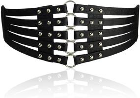 img 4 attached to Fashion Womens Leather Stretch Waistband Women's Accessories for Belts