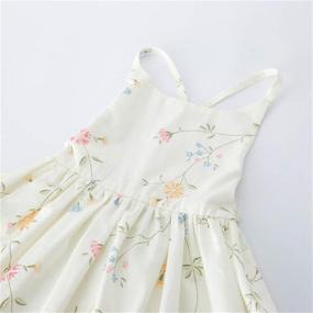 img 2 attached to 🌸 Vintage Floral Girls Dress - Summer Casual Cotton Baby Dress by KISSOURBABY