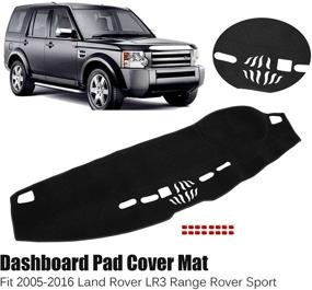 img 4 attached to 🚘 Enhance Your Land Rover's Interior with BLACKHORSE-RACING Dash Cover Mat Dashmat Dashboard for LR3 & Range Rover Sport (2005-2016)