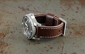 img 1 attached to ⌚ Stylish Helm Watches with Genuine Leather Bands for Men