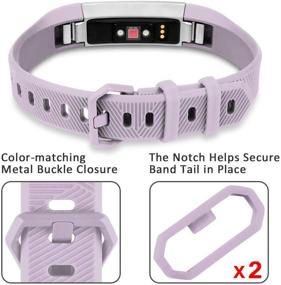 img 2 attached to Заменяемые ремешки Fitbit Alta/Alta HR - силиконовые браслеты с дизайном закрытия в стиле часов для мужчин и женщин - совместимы и стильные