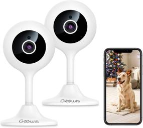 img 4 attached to 📷 2-Pack Goowls Security Camera Indoor, 1080p HD 2.4GHz WiFi Plug-in IP Camera for Home Security, Baby/Dog/Pet/Nanny Camera Monitor with Motion Detection Night Vision Two-Way Audio, Works with Alexa