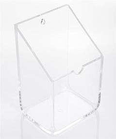 img 4 attached to 📦 Alphanizer - BPA Free Clear Acrylic Container | Wall Mountable Round Edge Organizer for Make Up, Pen & Pencil | Refrigerator Storage for Bathroom, Dorm & Kitchen | Designed in California