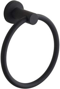 img 4 attached to 🔘 BGL 304 Stainless Steel Towel Ring: Sleek Black Circular Holder for Hanging Towels - Simple and Stylish