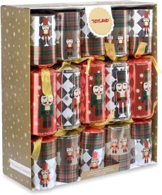 img 2 attached to 🎄 Premium Toyland Set: 10 Large Luxury Nutcracker Soldier Christmas Party Favors - Approx. 33 x 5cm