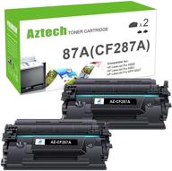 high-quality aztech compatible toner cartridge replacement for hp 87a cf287a 87x cf287x printer ink - 2-pack, black - ideal for hp enterprise and pro series printers logo