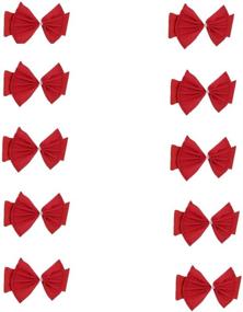 img 1 attached to 🎀 10pcs Fvstar Red Chair Bows Sashes - Elastic Spandex Wedding Chair Decorative Party Sashes - Elegant Chair Ribbons Tie Bands for Birthday, Baby Shower, Event & Trade Show Decorations