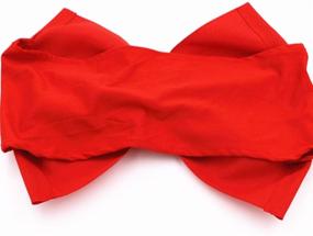 img 2 attached to 🎀 10pcs Fvstar Red Chair Bows Sashes - Elastic Spandex Wedding Chair Decorative Party Sashes - Elegant Chair Ribbons Tie Bands for Birthday, Baby Shower, Event & Trade Show Decorations