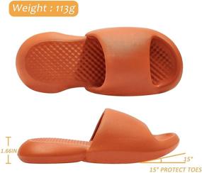 img 3 attached to 🩴 Tatemi Quick Drying Slippers for Women and Men: Soft Shower Sandals for Indoor & Outdoor Use