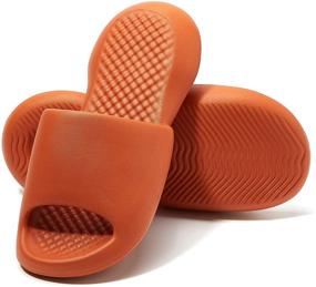 img 4 attached to 🩴 Tatemi Quick Drying Slippers for Women and Men: Soft Shower Sandals for Indoor & Outdoor Use