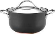 🍲 anolon nouvelle copper hard anodized nonstick casserole dish - 4 quart, gray logo