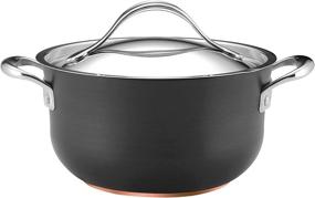 img 4 attached to 🍲 Anolon Nouvelle Copper Hard Anodized Nonstick Casserole Dish - 4 Quart, Gray