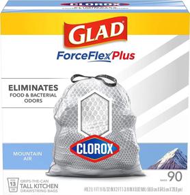 img 4 attached to 🗑️ Effective Glad Trash & Food Storage Tall Kitchen Bags with Clorox – 13 Gallon, 90 Count