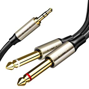 img 4 attached to 🎧 VIOY 3.5mm to Dual 6.35mm Audio Y Splitter Adapter - Stereo Aux Cable for iPhone, iPod, Laptop, Amplifier, CD Players - Home Stereo System Compatible - 6FT Length