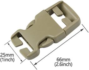 img 3 attached to 🧰 DYZD Quick Release Buckles Repair Kit - Multi-Size Plastic Buckles for Backpacks and Bags (10pcs Khaki, 25mm) - No Sewing Required