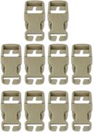 🧰 dyzd quick release buckles repair kit - multi-size plastic buckles for backpacks and bags (10pcs khaki, 25mm) - no sewing required logo