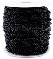 🔗 cleverdelights 2.4mm (3/32") ball chain - dark black color - 100 feet - versatile and durable chain for various applications logo