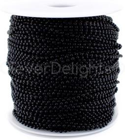 img 2 attached to 🔗 CleverDelights 2.4mm (3/32") Ball Chain - Dark Black Color - 100 Feet - Versatile and Durable Chain for Various Applications