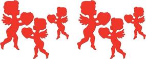 img 4 attached to 💕 Beistle Red Cupid Paper Assorted Silhouettes Decor - 6pc, Pkg of 1: Romantic Valentine's Decorations for a Memorable Celebration