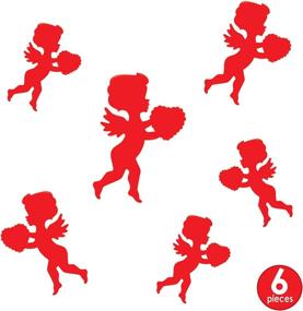 img 3 attached to 💕 Beistle Red Cupid Paper Assorted Silhouettes Decor - 6pc, Pkg of 1: Romantic Valentine's Decorations for a Memorable Celebration