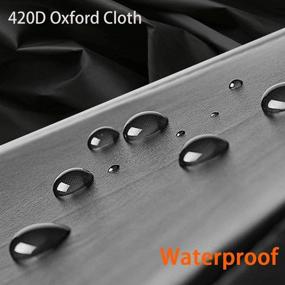 img 3 attached to 🚤 Heavy Duty Waterproof Boat Center Console Cover - 600D Polyester Canvas in Black