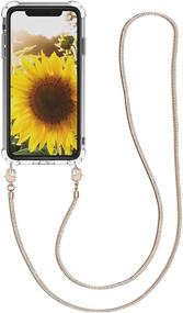 img 4 attached to Kwmobile Case Compatible With Apple IPhone XR - Crossbody Case Clear Transparent TPU Phone Cover With Metal Chain Strap - Transparent/Rose Gold