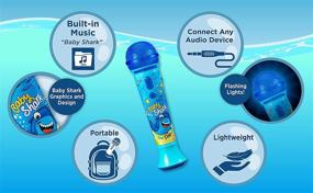 img 1 attached to 🎤 Детский игрушечный микрофон "Baby Shark" со светом и музыкой - для детей от 3 лет и старше.