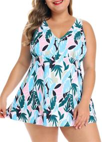 img 1 attached to 🌺 FlatterMe Vintage Floral069 Tankini Swimsuit - Women's Clothing