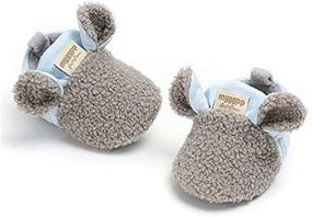 img 4 attached to 👶 RVROVIC Cozy Fleece Baby Boots with Non Skid Bottom for Warm Winter Comfort