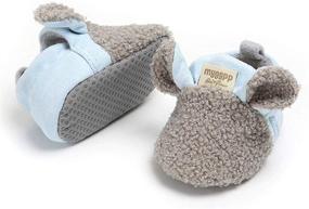 img 1 attached to 👶 RVROVIC Cozy Fleece Baby Boots with Non Skid Bottom for Warm Winter Comfort