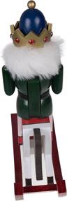 img 2 attached to 🎄 Clever Creations Black Rocking Horse 12 Inch Traditional Wooden Nutcracker - Festive Christmas Decor for Shelves and Tables