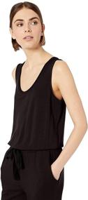 img 2 attached to 👗 Women's Supersoft Sleeveless Jumpsuit by Daily Ritual - Clothing in Jumpsuits, Rompers & Overalls