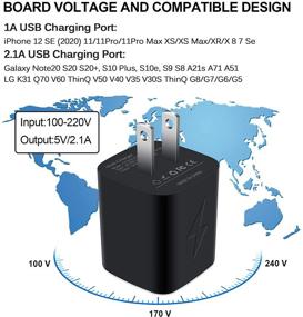 img 2 attached to УорМе 5Пакет Двойной Порт Зарядка для Стены - Быстрая Зарядка USB Адаптер питания для iPhone, iPad, Galaxy, LG, Android и устройств Type C - База для Заряда