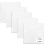 🌟 premium self-adhesive glitter vinyl sheets - white, 12x12 inches | ideal for cricut maker explore, silhouette cameo & crafts | stickers, decals, tumblers, bottles | bonus exclusive sample included (5pk) logo