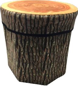 img 3 attached to 🍏 Rainbow Fox Creative Fruit Clothing Box - Tree Stump Storage Chest with Folding Stool - Maximum Load Capacity 150 Kg - Bench Storage Box