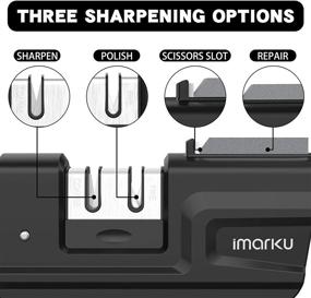 img 3 attached to Точилка для ножей с двухступенчатой заточкой, складная.