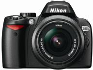 nikon d60 dslr camera with 18-55mm auto focus-s nikkor zoom lens, f/3.5-5.6g logo