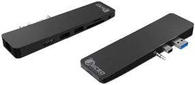 img 1 attached to 🔌 Juiced Systems CruzHUB - Surface Laptop 2 Adapter: Gigabit Ethernet, 4K HDMI, USB 3.0, SD, Micro SD, AUX - Compatible with Surface Laptop v1 and v2