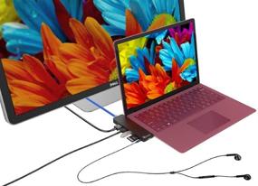 img 2 attached to 🔌 Juiced Systems CruzHUB - Адаптер для Surface Laptop 2: Гигабитный Ethernet, 4K HDMI, USB 3.0, SD, Micro SD, AUX - Совместимый с Surface Laptop v1 и v2