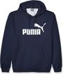 puma essential fleece peacoat heather men's clothing logo