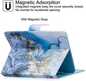 img 1 attached to 📱 Colorful Wallet Stand Cover for 6.5-7.5'' Tablet - Blue Marble - Fits Samsung Galaxy Tablet, Amazon Kindle Fire 7/HDX 7, and Other 7 Inch Models