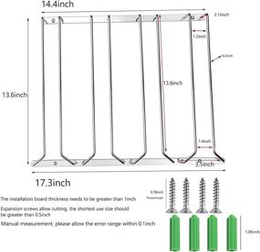 img 2 attached to Newthinking Wine Glass Rack Under Cabinet - Stylish Stainless Steel Stemware Holder for Kitchen and Bar - 4 Rows Hanging Stemware Storage