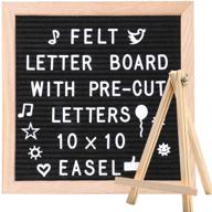 versatile and stylish black felt letter board: 10x10 inches with 374 3/4’’ pre-cut white letters logo