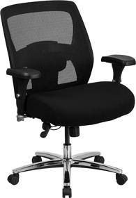 img 3 attached to Hercules Series 24/7 Intensive Use Big & Tall 500 lb. Rated Black Mesh Executive Ergonomic Office Chair with Adjustable Ratchet Back - Flash Furniture